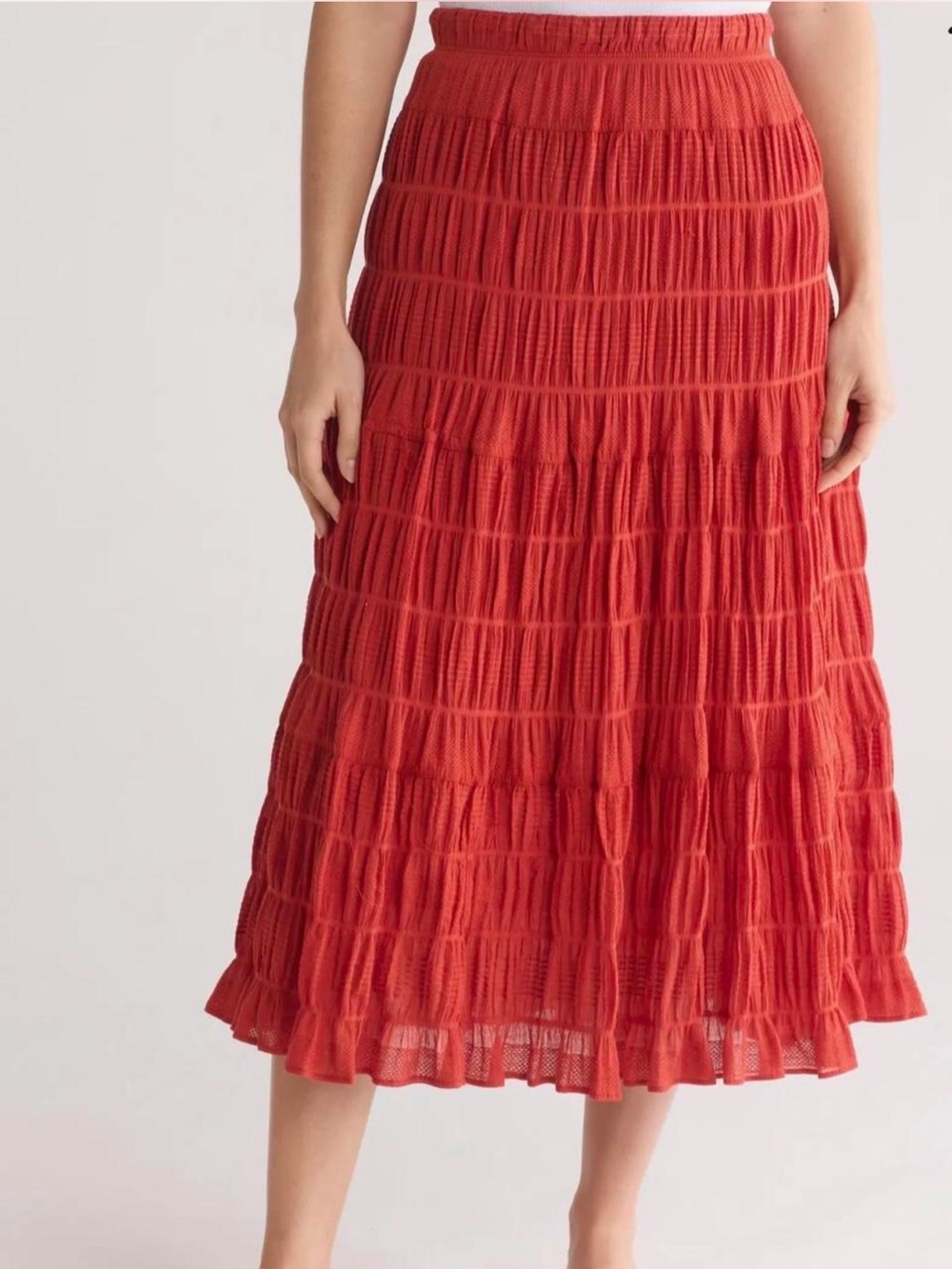 MAX STUDIO Terracotta Midi Skirt size medium